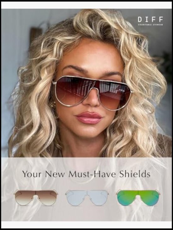 Shield Aviator Sunglasses UV400 Scratch Resistant Oversized Stainless Steel main image 6